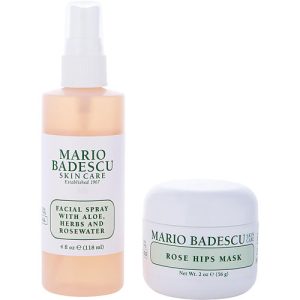 Mario Badescu by Mario Badescu for WOMEN - Rose Mask & Mist Duo Set: Facial Spray With Aloe, Herbs And Rosewater 4oz + Rose Hips Mask 2oz  --2pcs