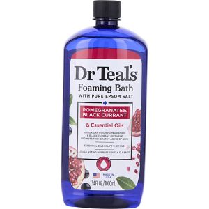 Dr. Teal's by Dr. Teal's for UNISEX - Foaming Bath with Pure Epsom Salt Pomegranate & Black Currant with Essential Oils --1000ml/34oz