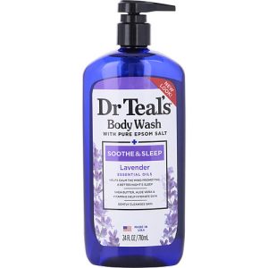 Dr. Teal's by Dr. Teal's for UNISEX - Body Wash with Pure Epsom Salt - Soothe & Sleep with Lavender --710ml/24oz