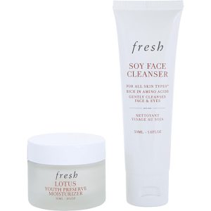 Fresh by Fresh for WOMEN - Daily Radiance Duo: Soy Face Cleanser 50ml + Lotus Youth Preserve Moisturizer 30ml --2pcs