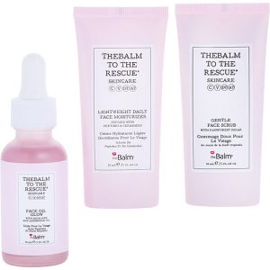 TheBalm by TheBalm for WOMEN - Luminous Skin Essentials Trio Kit: Lightweight Daily Face Moisturizer 1 oz + Gentle Face Scrub 1oz + Face Oil 1oz --3pcs