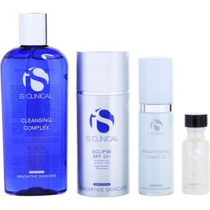 IS Clinical by IS Clinical for WOMEN - Pure Radiance Collection: Cleansing Compelx 180ml + Brightening Serum 15ml + Brightening Complex 30g + Eclipse SPF 50 Sunscreen Cream 100g --4pcs
