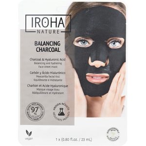 Iroha Nature by Iroha Nature for WOMEN - Face Sheet Mask - Balancing Charcoal --23ml/0.8oz